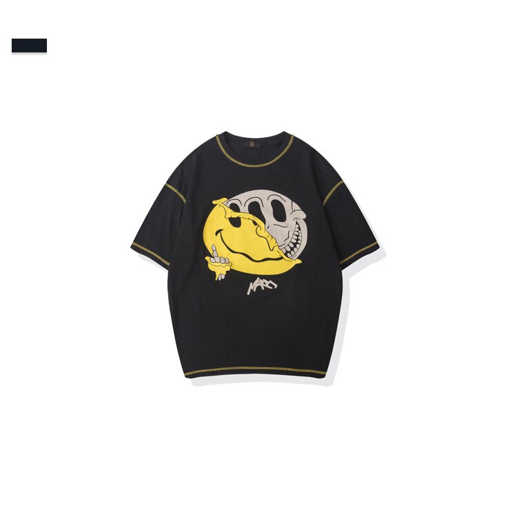Heren t-shirt glow in the dark licht  up 3d noctilucence hiphop lichtgevende neon party club nachtlampje punk tops tees kleding straat: S
