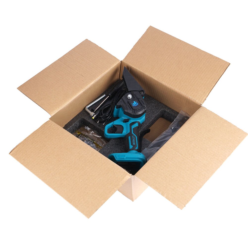 20v 6 tommers elektrisk sag. mini beskjæringssag for makita 18v batteri. vedkutter hageverktøy. bærbar motorsag for trebearbeiding
