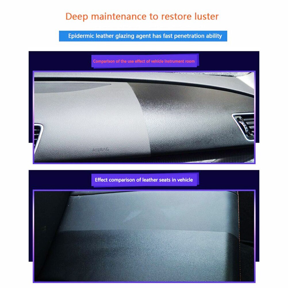 Multifunctional 120ml Auto Car Interior Cleaning Waxing Tire-wheel Dedicated Refurbishing Agent Cleaner