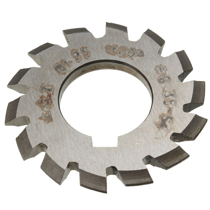 Diameter 22mm M1.25 20 Degree #6 34-54 Gear Involute Gear Cutters HSS Module High Speed Steel