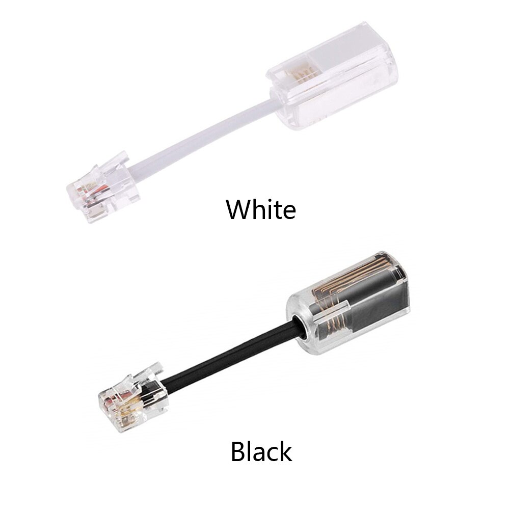 2Pcs 3Cm Telefoon Kabel Ontklitter Uitgebreide 360 Graden Draaien Swivel Anti Kronkelende RJ9 RJ11 Telefoonlijn 4P4C Gague