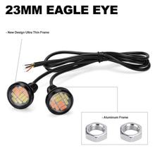 White Lights Amber Eagle Eye 23mm 4014 12SMD LED Dual Color Switchback 10~14V DC Hohe Qualität