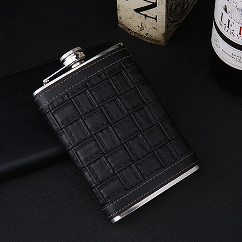 Untior 9oz leren heupfles voor alcohol whisky roestvrijstalen whisky heupfles draagbare alcohol fles drinkgerei