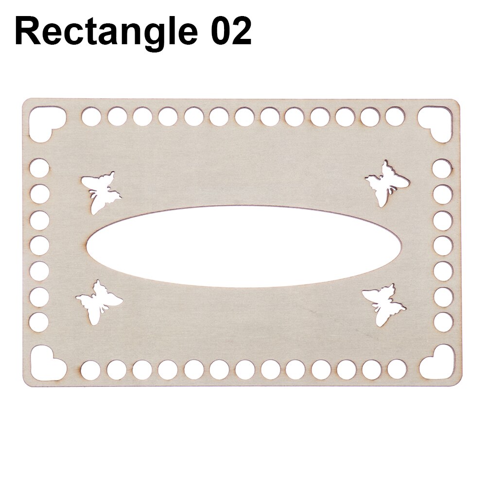 2Pcs Weaving Hollow Crochet Basket Base Template D Grandado