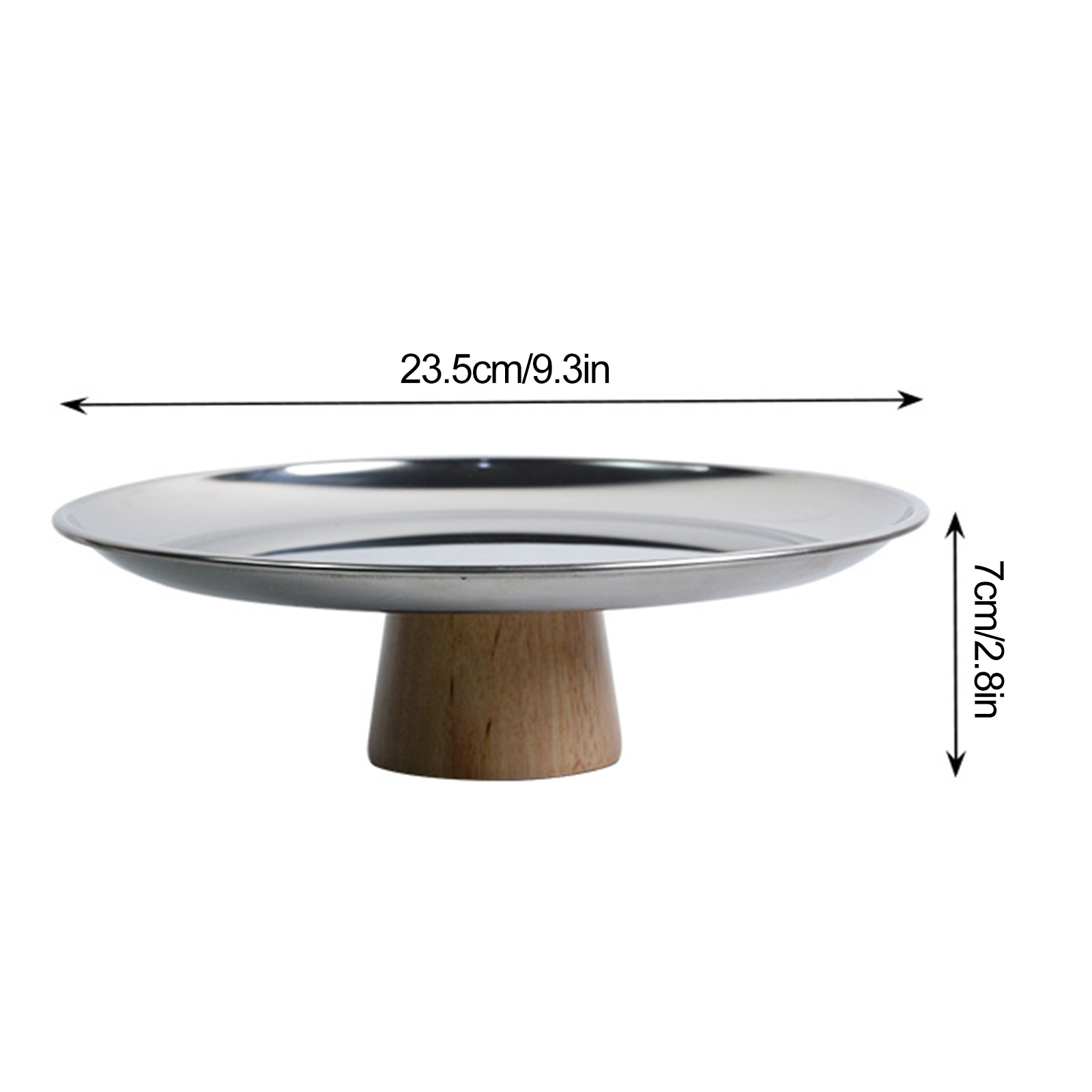 Desktop Ornament Storage Living Room Porch Small Objects Round Nordic Metal Wooden Pallets: big