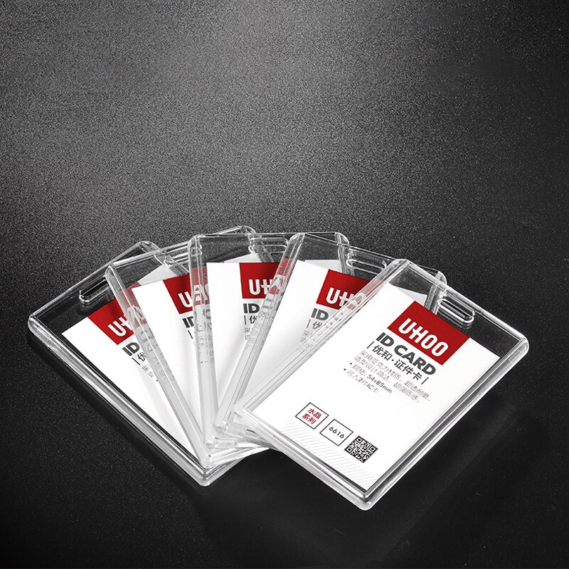 Transparent NFC Card Holder Employee Name ID Card Cover Acrylic Work Certificate Identity Badge IC Access card clear Case