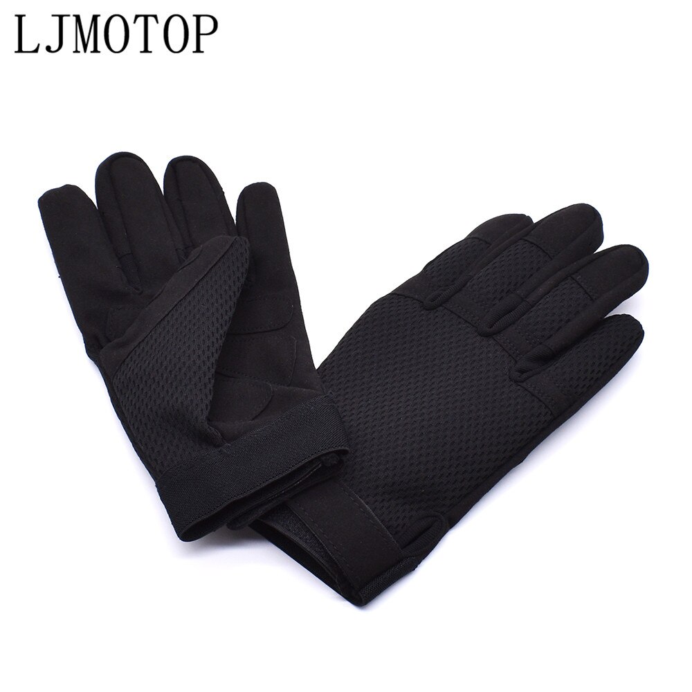 Guantes de motocicleta de , de cuero de dedo completo para exteriores, para Piaggio Vespa GTS GTV LX 60 125 250 300 Primavera Sprint: Black / M