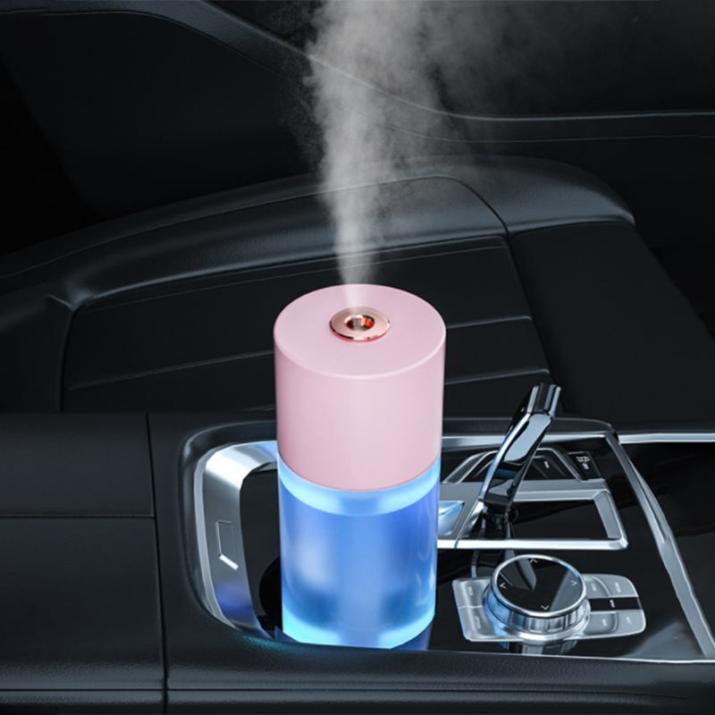 Til kontor bil soveværelse 1pc æterisk olie diffuser bærbar mute luftbefugter med farverigt åndelys