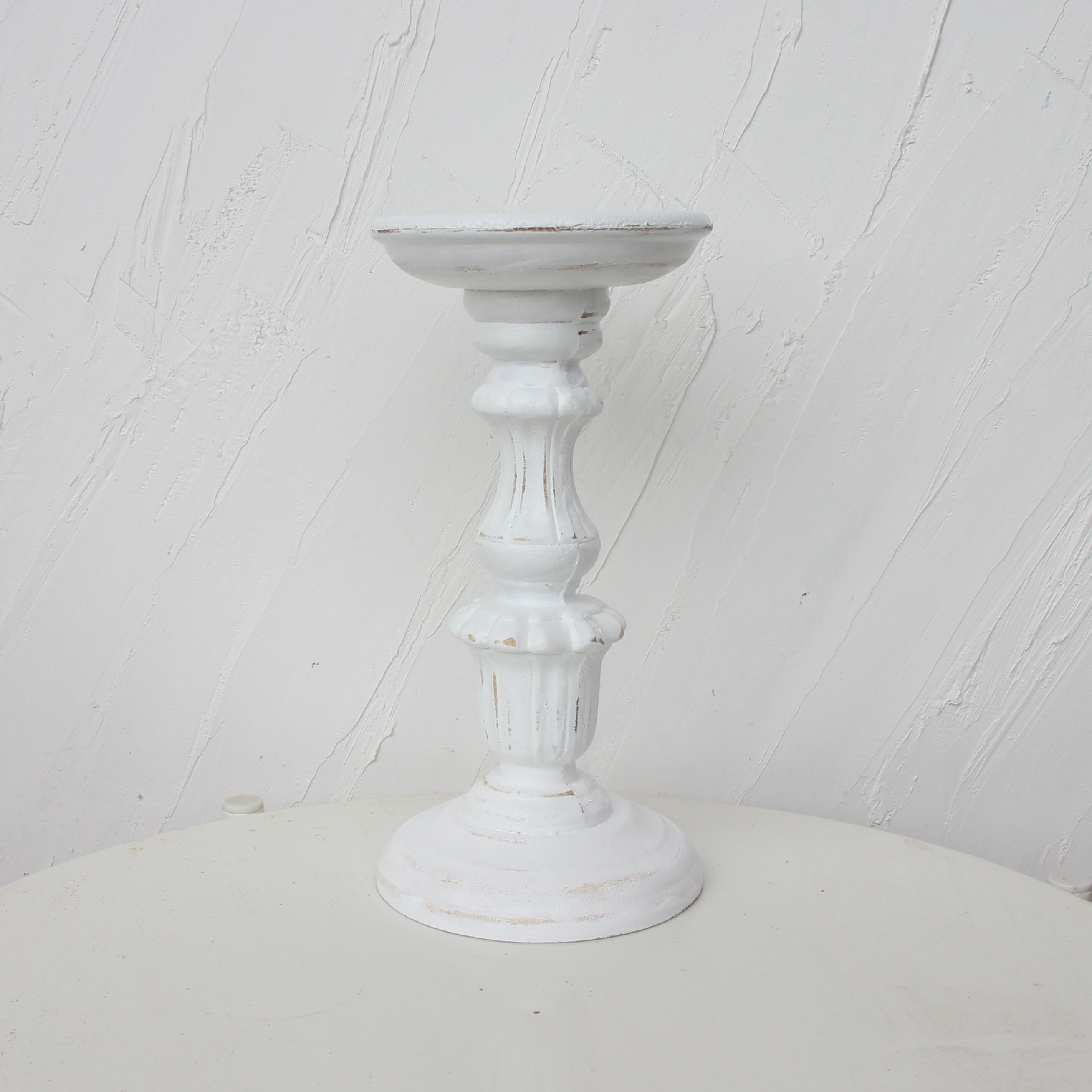 Kandelaar Houten Creatieve Kandelaar Patroon Lade Kaarshouder Handgemaakte Tafel Desktop Rustieke Bruiloft Decor: L / WHITE