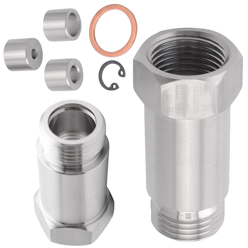 O2 Oxygen Sensor Adapter Tool with 3 Fittings Simulator 45mm Spacer Latest