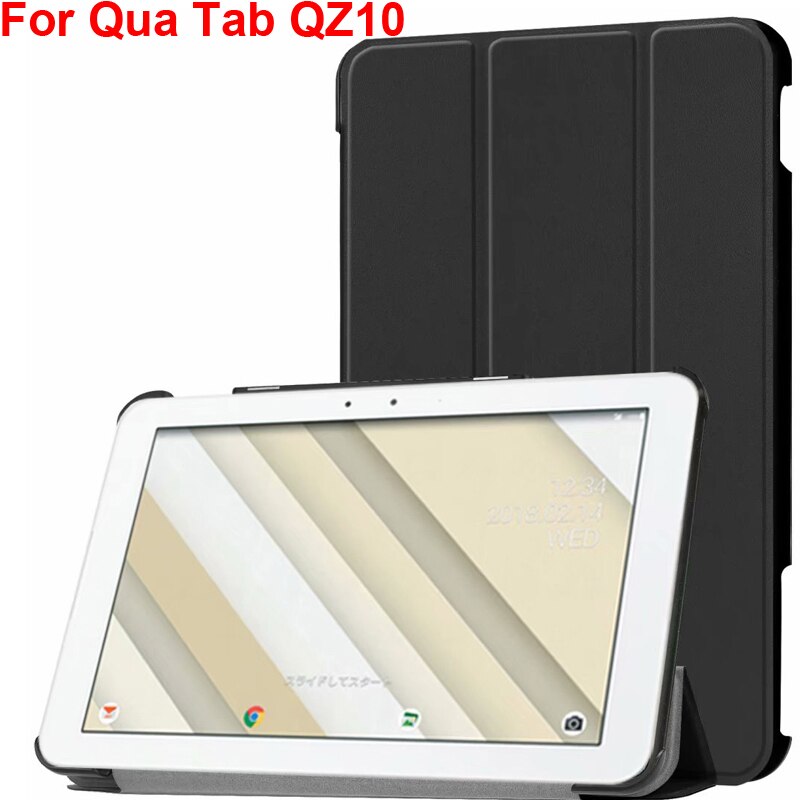 For Qua Tab QZ10 Protective Case Bag Cover 3 Folds Stand Shell for QuaTab QZ 10 10.1" Guard Holder Protector ShockProofSleeve