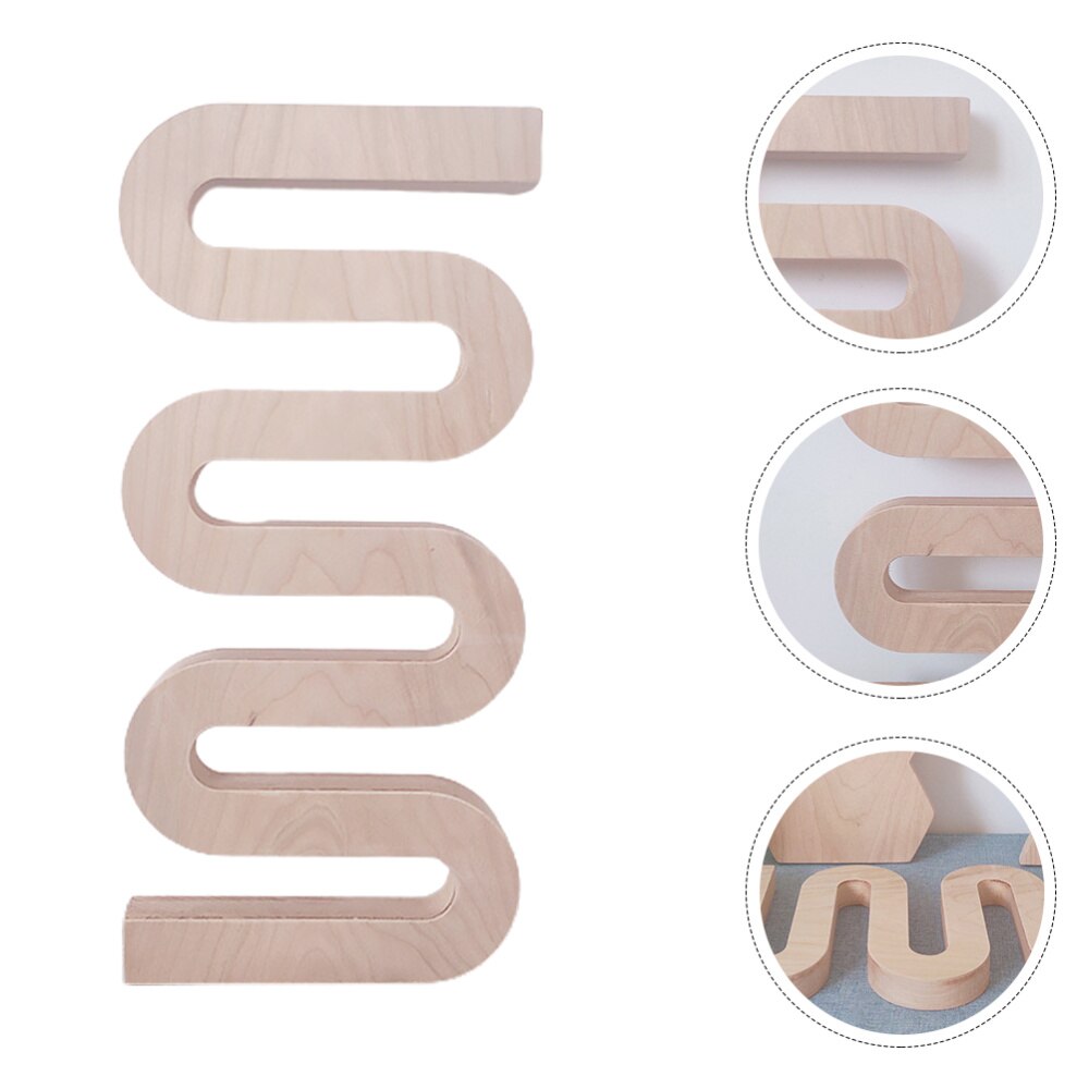 1PC Nordic Geometric Cherry Wood Chopping Board Dinner Board Adornment Prop: Default Title