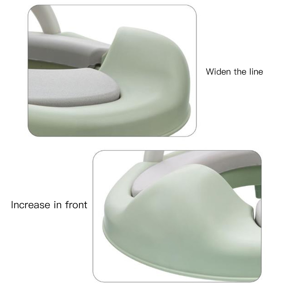 Multifunksjonelt babypottetreningssete bærbar sklisikker smårullende toalett trener sete med håndtak rygg toalettring