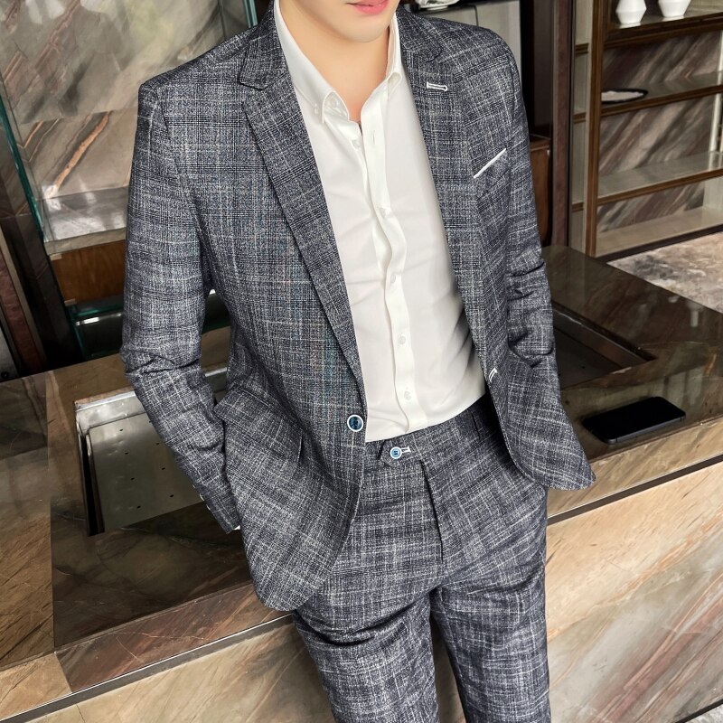 boutique men casual business suits classic slim men wedding groom banquet party evening dress office social formal wear