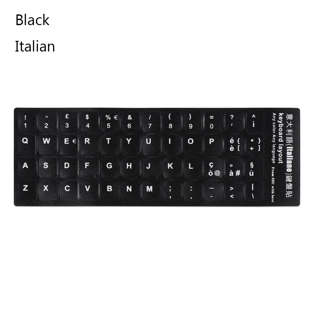 Mehrsprachige Tastaturaufkleber, Spanisch/Englisch/Russisch/Deutsch/Arabisch/Italienisch/Japanisch, Buchstabe, Ersatz für Laptop-PC: Lila