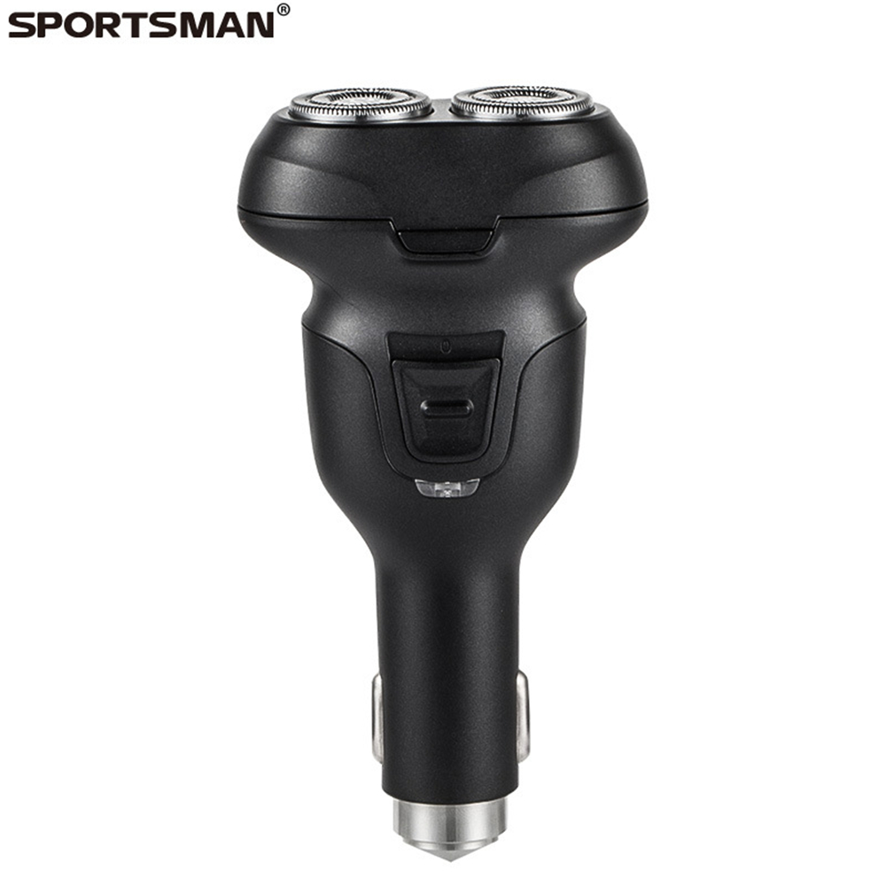 Sportsman Car Charger Electric Razor Rotatable Double-headed Electric Shaver Vehicle-mounted Safety Hammer Man Shaver 12-24V USB