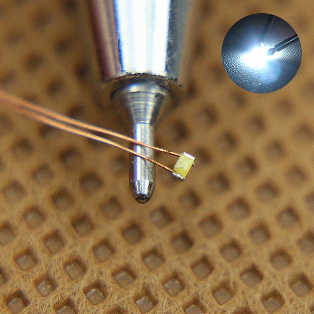 C0402 40pcs Pre-soldered micro 0.1mm Copper Wired 0402 SMD Led Light Different Colors RED ORANGE BLUE YELLOW GREEN: Bright White