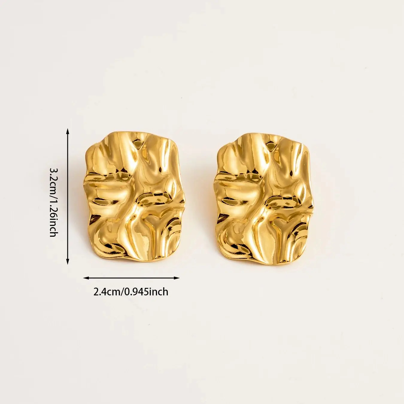 CARLIDANA Girls Jewelry Butterfly Earrings Vintage Stud Earrings Irregula 18k Gold Color Earrings Studs for Women: Imitation Rhodium Plated
