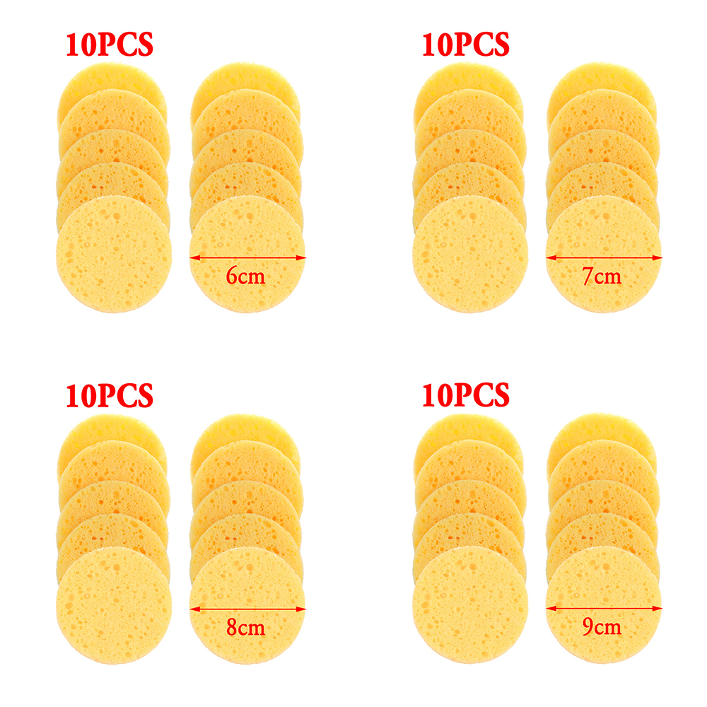 10 sztuk/paczka naturalne drewno miazgi gąbka, gąbka celulozowa gąbka celulozowa gąbka robić twarzy robić czyszczenia twarzy narzędzie robić pielęgnacji skóry