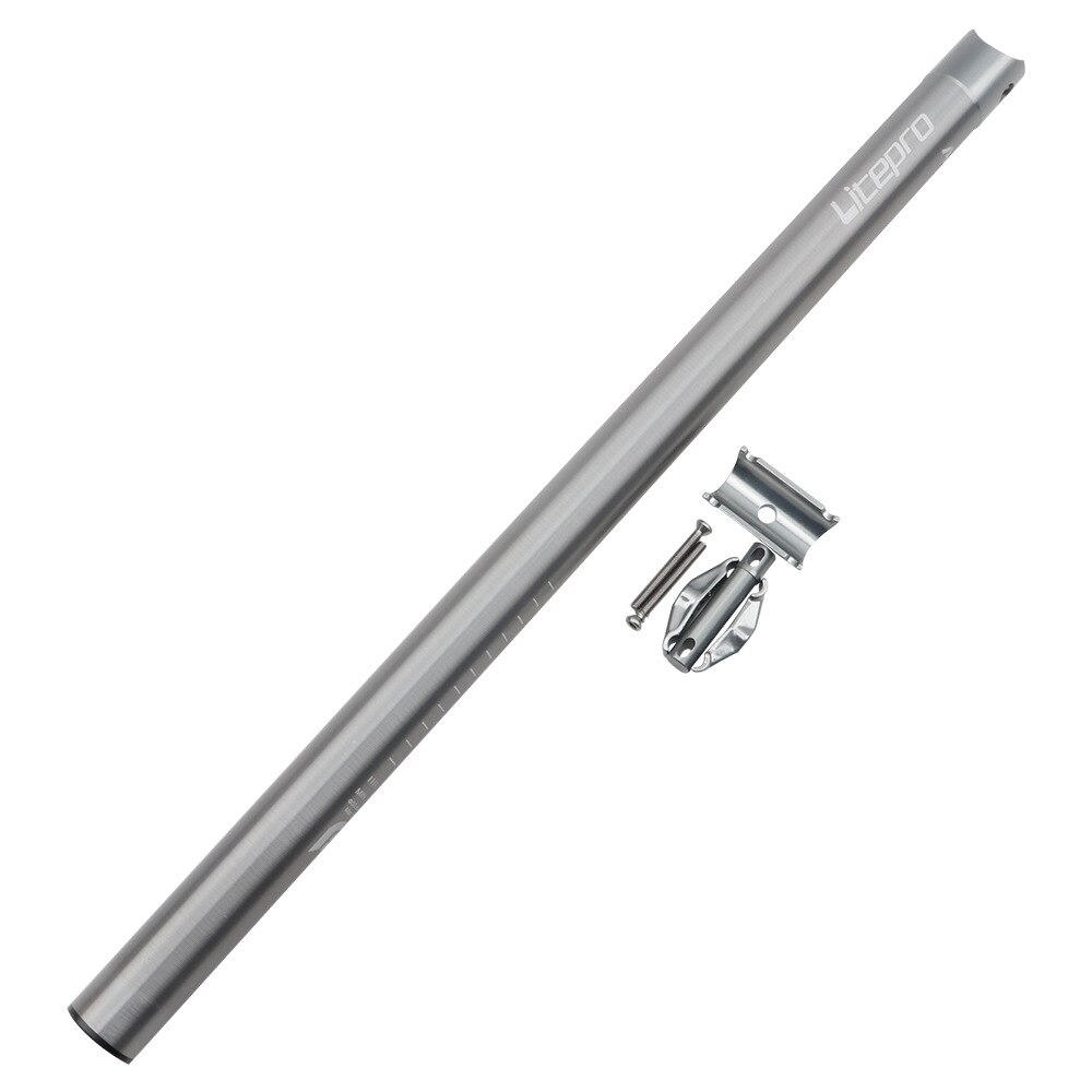 Tija de sillín de bicicleta plegable, tubo de asiento universal ultraligero de aleación de aluminio CNCN, BMX, 33,9x600mm: gray