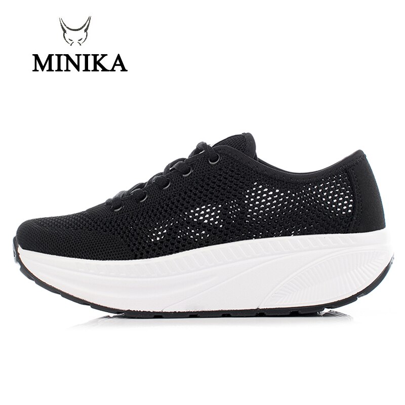 Summer Shopping Toning Shoes For Women Fitness Walking Slimming Jogging Sneakers 4.5 cm Wedge Platform Swing Shoes