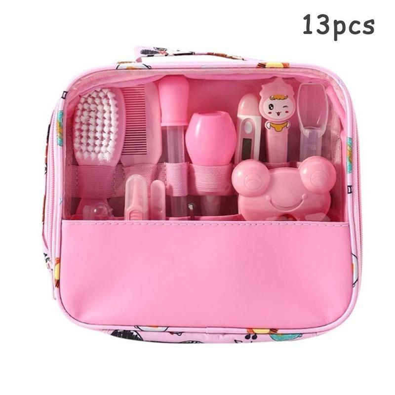 6/8/10/13Pcs Nail Haar Thermometer Grooming Brush Kit Schaar Multifunctionele Kid Toiletartikelen Baby Gezondheid care Set: F