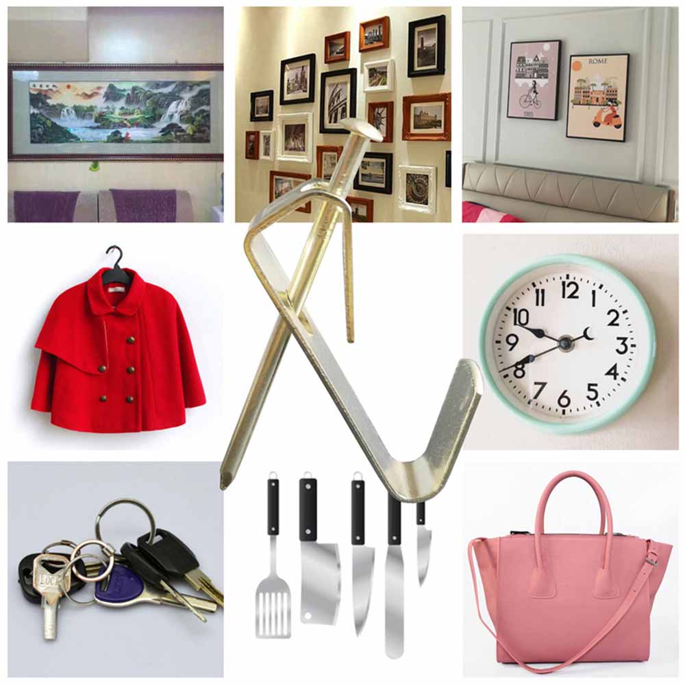 Juego de ganchos de Metal para fotos, Kit surtido de ganchos para colgar fotos, marco de fotos, bolsas de reloj, 130 Uds.