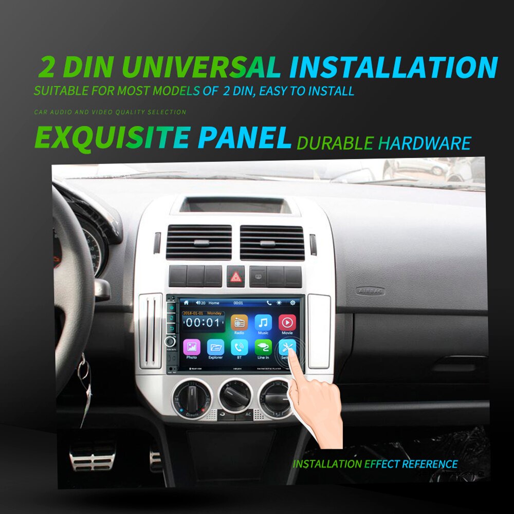 7" Car Radio Stereo Player Bluetooth Multimedia Auto Radio Car Audio Player In Dash Stereo Without Rear Camera