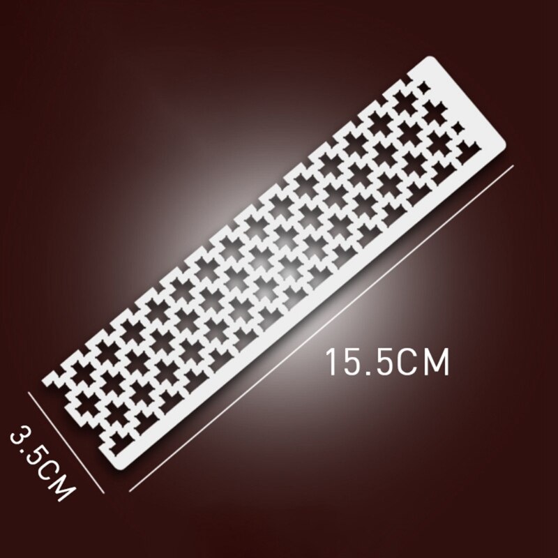 Speciel tegning lineal diy diamant maleri værktøj firkantet rund boremaskine diamant broderi tilbehør rustfrit stål tegning lineal