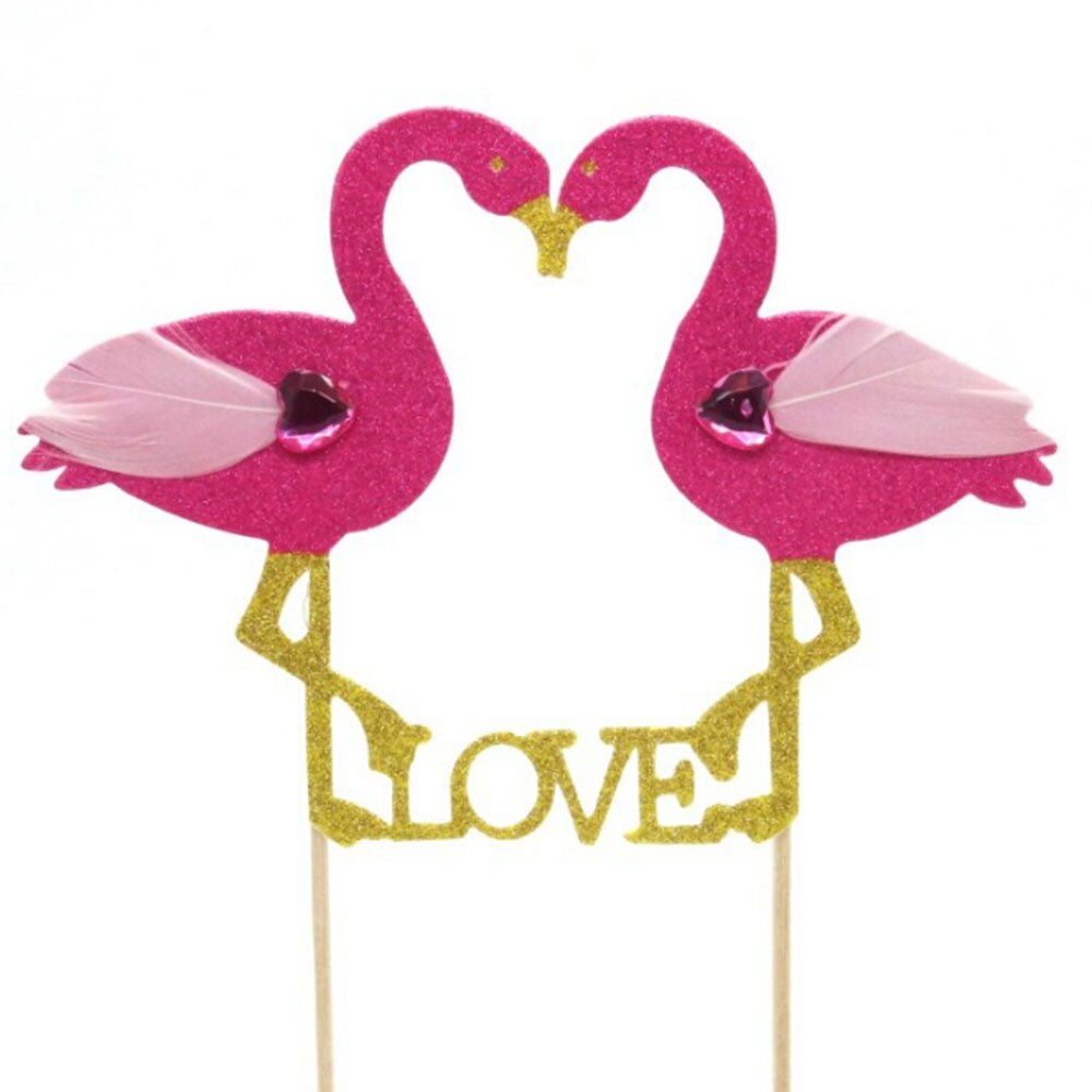 Flamingo Cupcake Toppers Cake Picks Flags Wedding Birthday Party Decoration