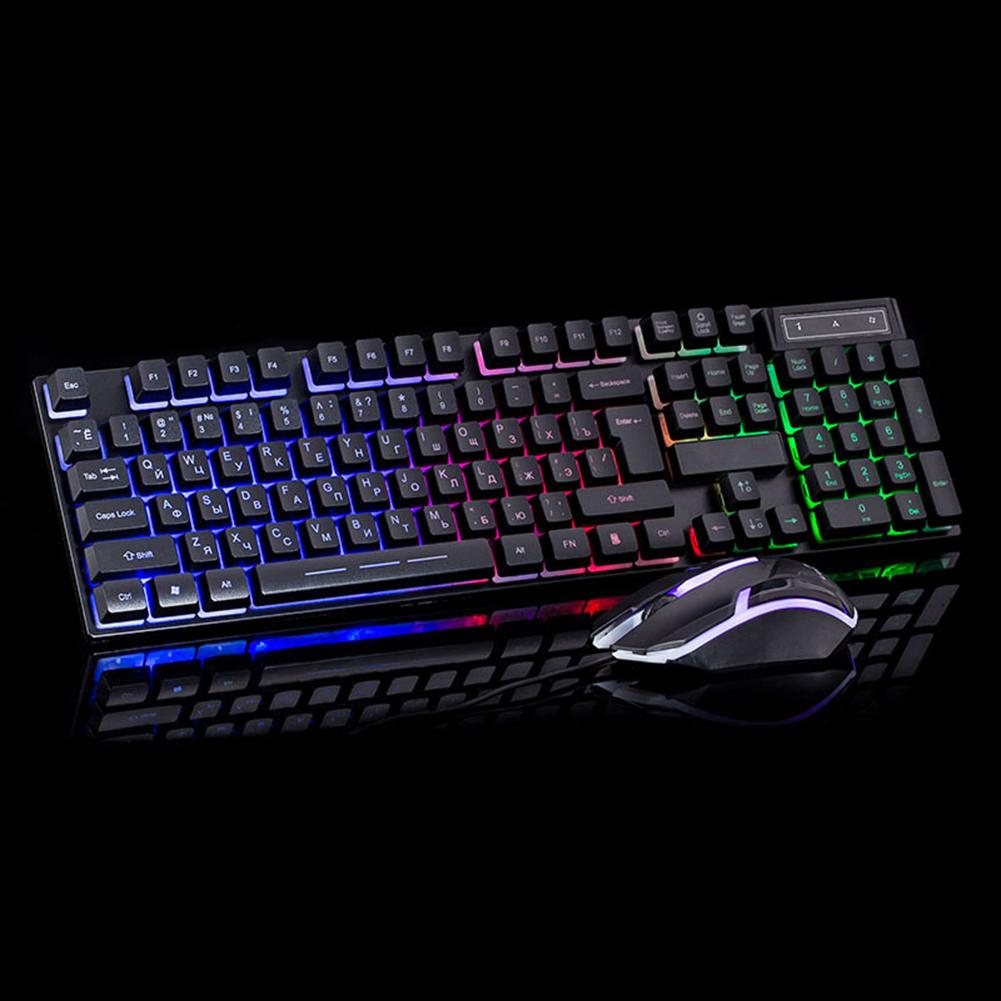 Russian Keyboard Mouse Set Wired Mechanical Gaming keyboard USB Gaming Mouse Backlight Gamer keyboard For PC Gamer Laptop