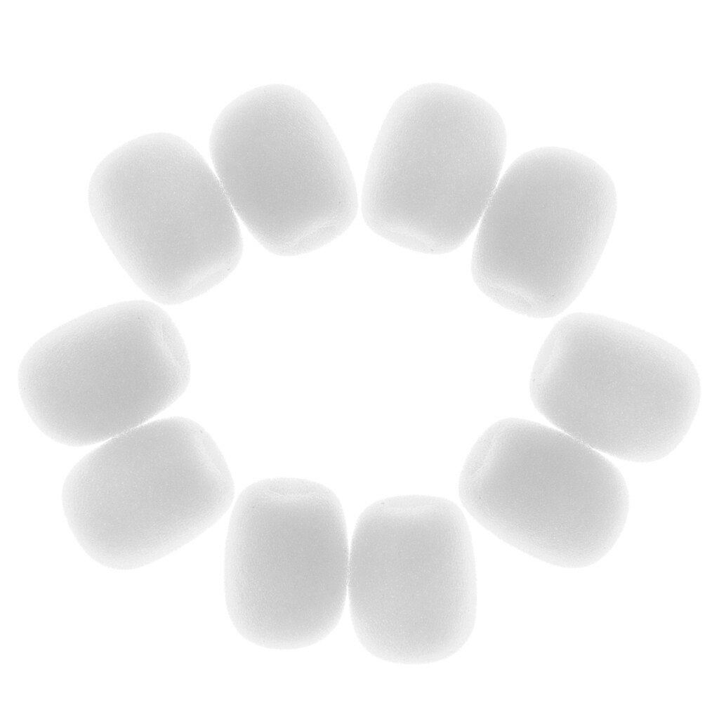 20Pcs/Pack Microphone Windshields Wind Muffs Mic Foam Cover, Black &amp; White
