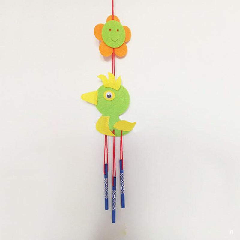 Diy onafgemaakte windgong knutselpakketten stoffen eolische bellen knutselen dieren vilt windgong hanger kleuterschool kinderen hand