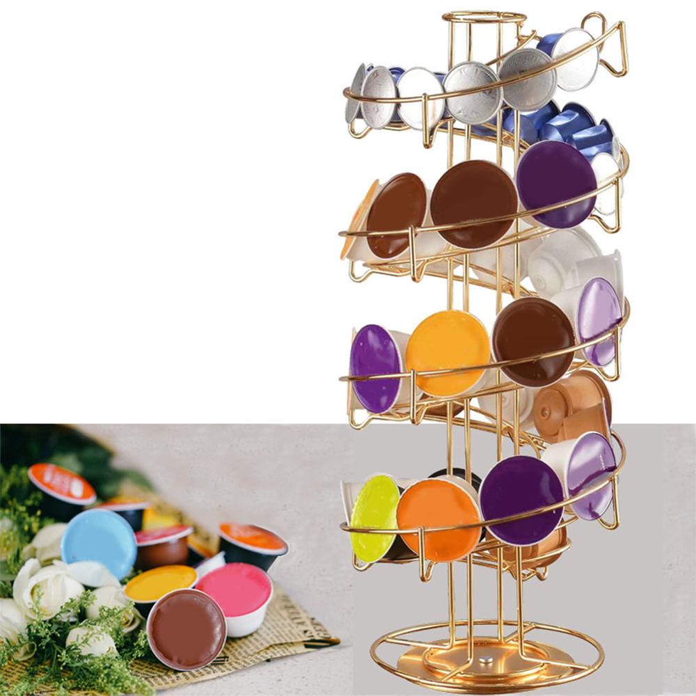 Coffee Capsule Storage Rack Coffee Capsule Rack Rotating Universal Model Pod Rack Metal Tower Holder