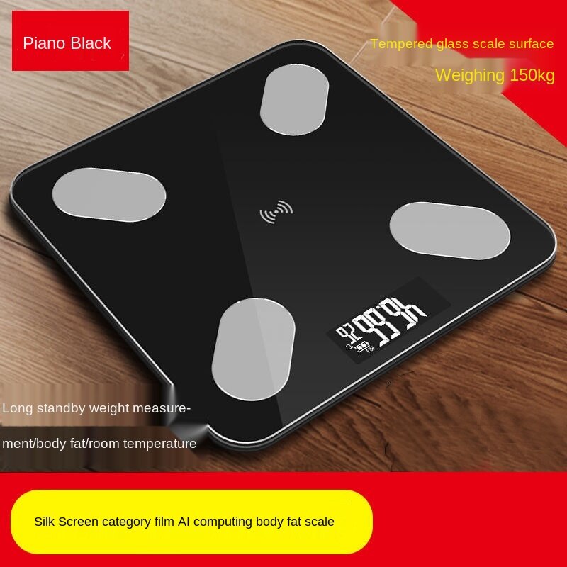 Intelligent Bluetooth Electronic Scales In Home Said APP Human Health Body Fat Measurements Accurate Weight Measuring Device: black1