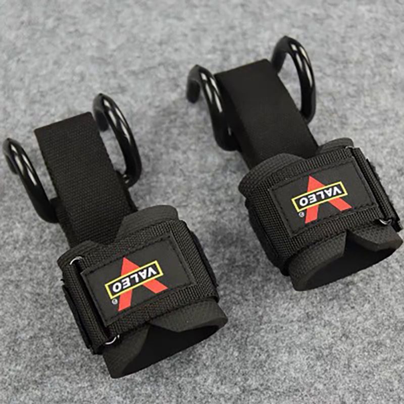 Einstellbar Fitness Handschuhe Mit Haken Handgelenk Unterstützung Hülse Gurt Fitnessstudio Fitness Gewichtheben tot Aufzug ziehen-hoch Zubehör: B