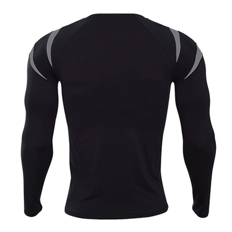 Men Long Sleeve Bodybuilding Sport Running Shirt Breathable Basketball Soccer Training Fitness T Shirt Gym Clothing Sportswear