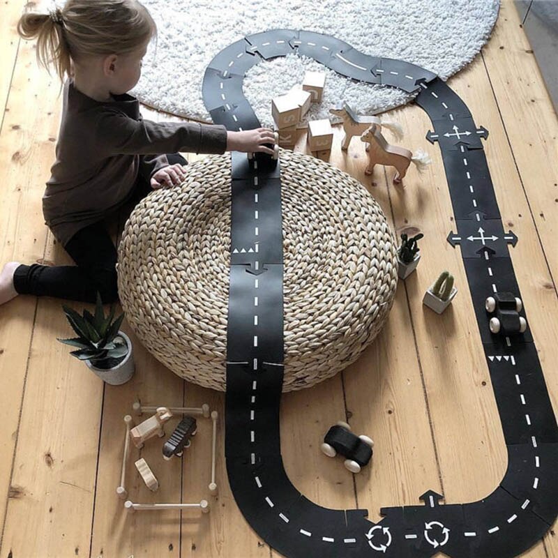 Puzzel Baby Mat DIY City Road Tapijt Voor Game Mat Nordic Baby Speelkleed Tapijt Educatief Speelgoed Auto Spoor Kinderen verjaardag