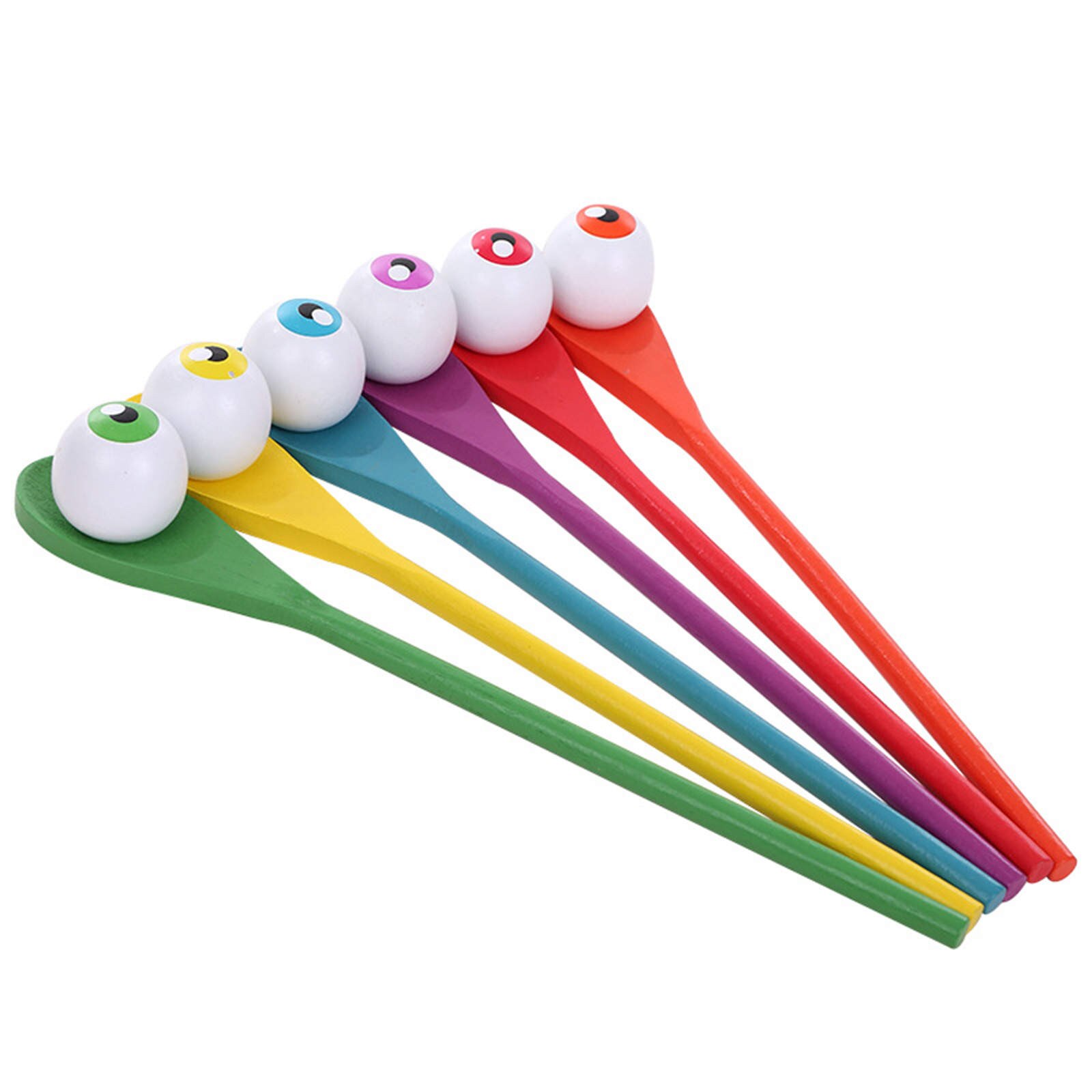Enfants Balance Cuillère En Plastique Soins Oeuf Éducation Précoce Interactif en Plein Air Formation Jeu Jouets Pour Les Enfants 6 Pièces/ensembles: Default Title