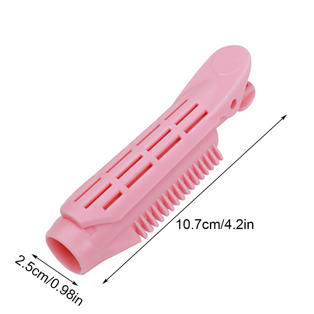 1/2/3Pcs Candy Kleur Haar Clip Wortel Pluizige Plastic Hair Curler Draagbare Bang Kapsel Golvend Haar pin Roller Haaraccessoires: Pink 1PC