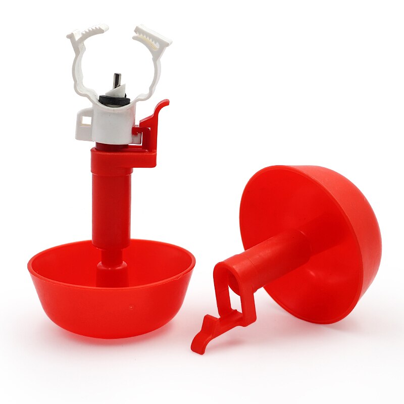 Abreuvoir automatique à tétine pour poulet, 15 pièces, mangeoire pour poulailler, abreuvoir rouge pour volaille: 15 Set