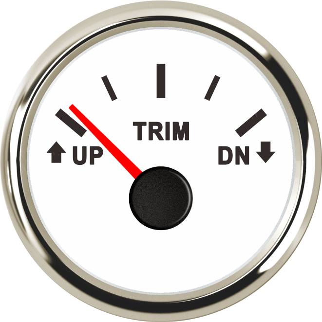 52mm up dn trim mätare 0-190 ohm båt trim mätare marin trim tilt indikator för inombords utombordsmotor bil motorcykel trim mätare: 800-00071