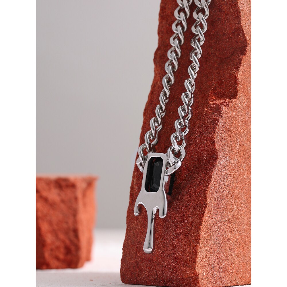 Yhpup moda geometrica CZ ciondolo collana squisita Cubic Zirconia collare in metallo collana donne gioielli бижутерия для женщин