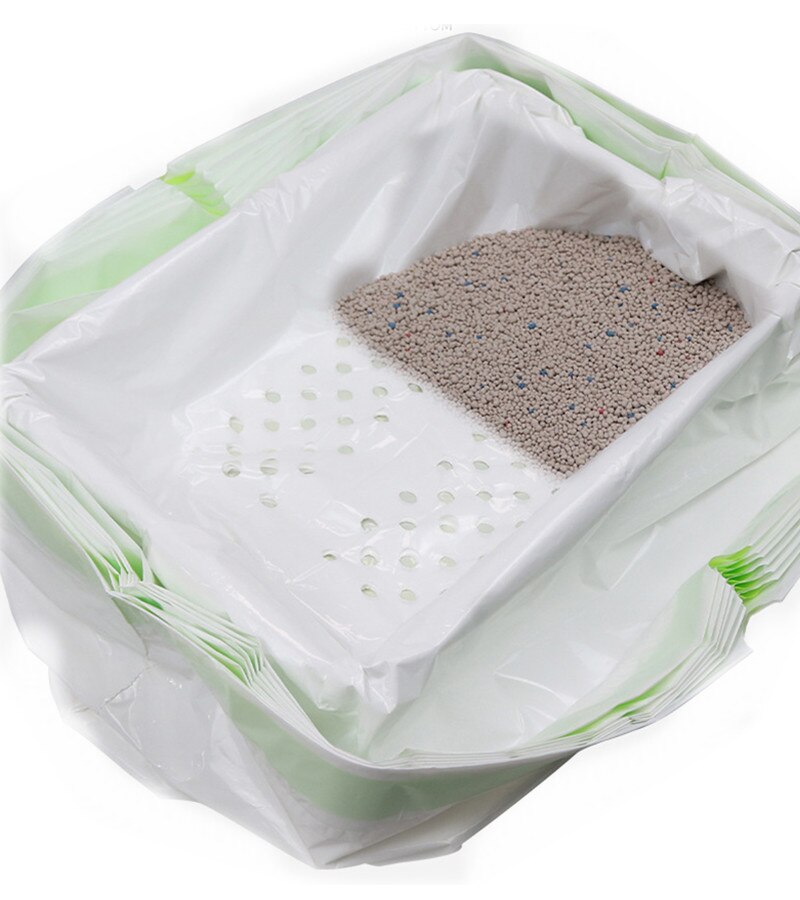 7 Stks/partij Kattenbakvulling Pan Zakken Kat Zand Lekkende Zak Huisdier Kattenbakvulling Tas Kat Mat Duty Trekkoord Kitten Schoonmaken levert Opslag