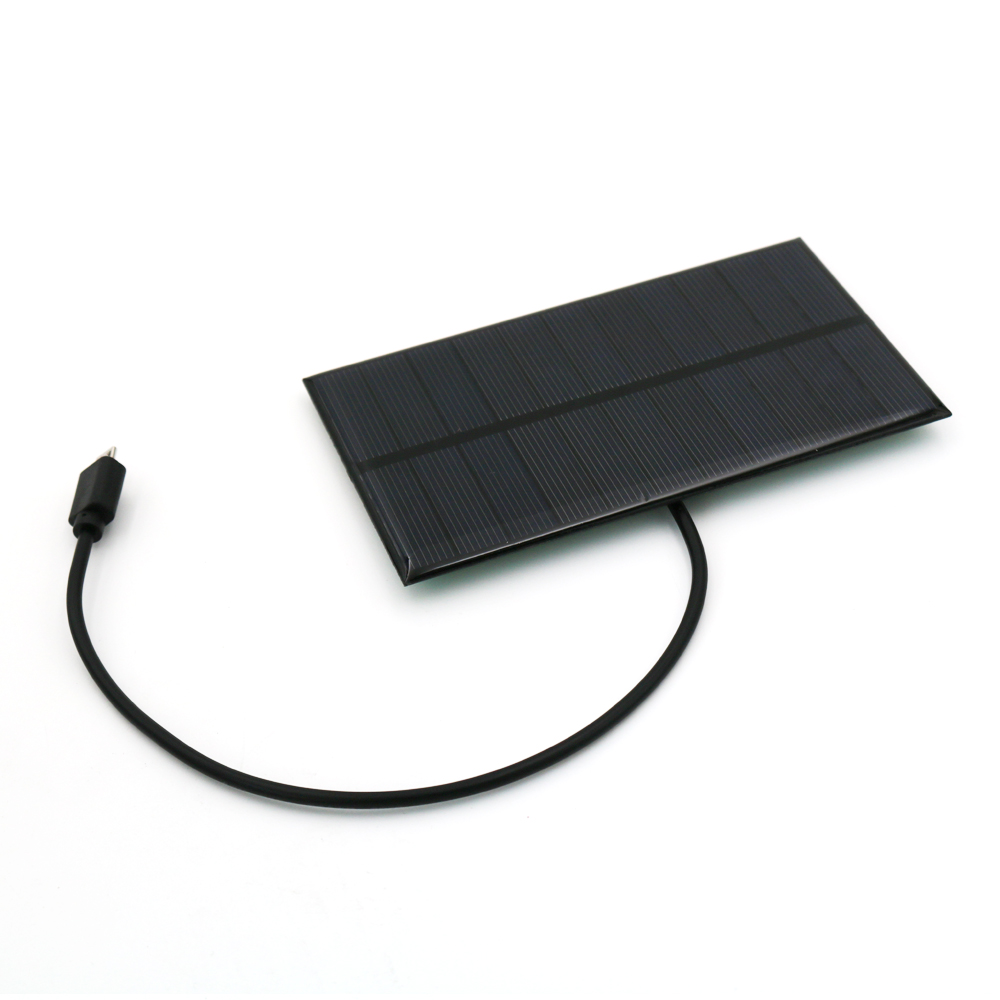 Sol batterioplader 1.65w 5.5v solpanel output usb micro android micro usb port 5v 300ma opladningsregulatorer