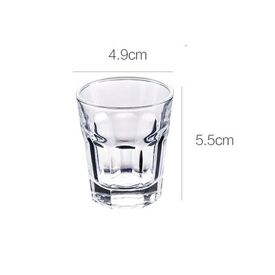 6Pcs Borrelglas Sterke Drank Bullet Cup Transparante Kleine Capaciteit Loodvrij Glas Drank Witte Wijn Goblet Bar Restaurant Huishoudelijke: 30ML Cup C
