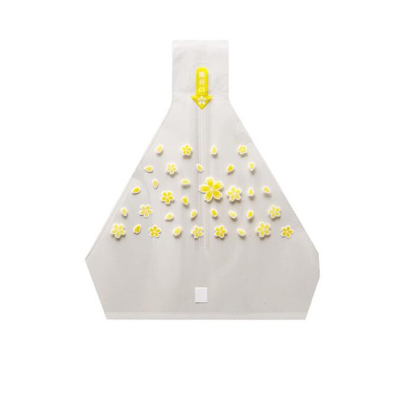 100Pcs Driehoek Rijst Bal Verpakking Zak Kersenbloesems Panda Anti-Fog Tas Tear Sushi Onigiri Verpakking: 7