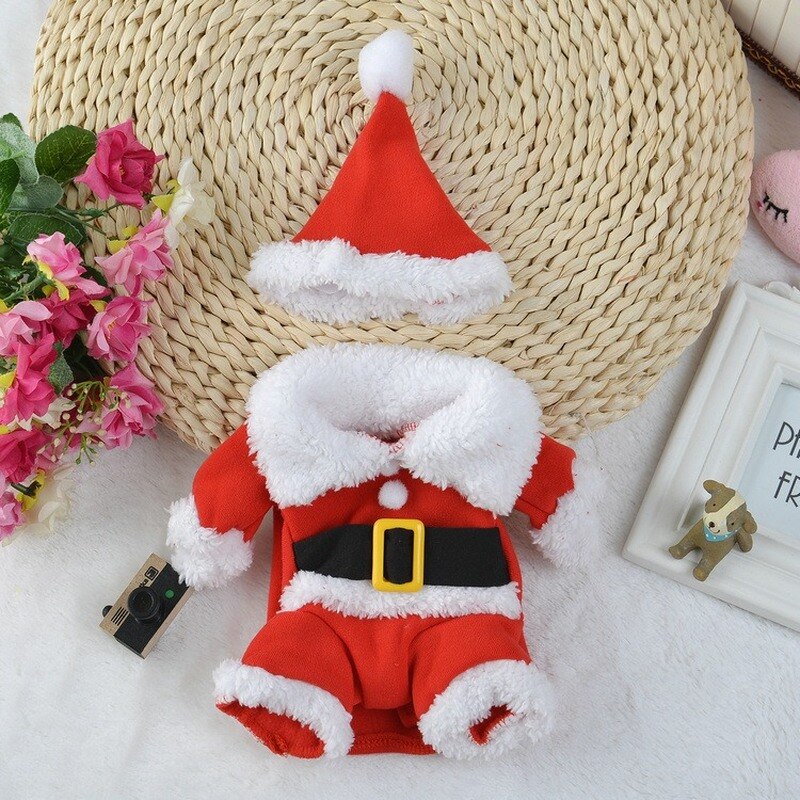 Winter Models Warm Pet Transformation Costume Funny Three-dimensional Dog Christmas Clothes Santa Dog Standing