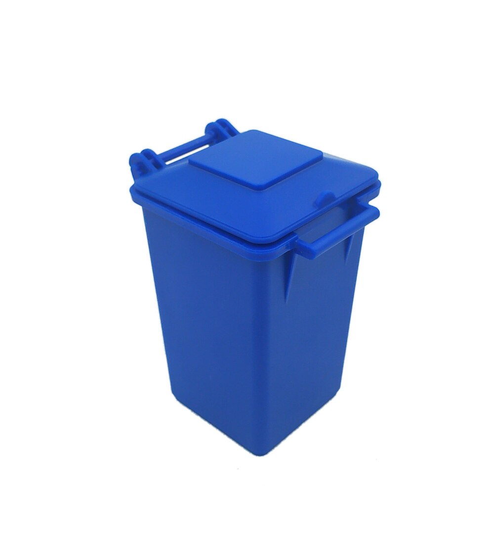 Straßenrand Müll und Recyceln Können Set Bleistift Tasse Halter Einzigen Lkw Dosen: Blue
