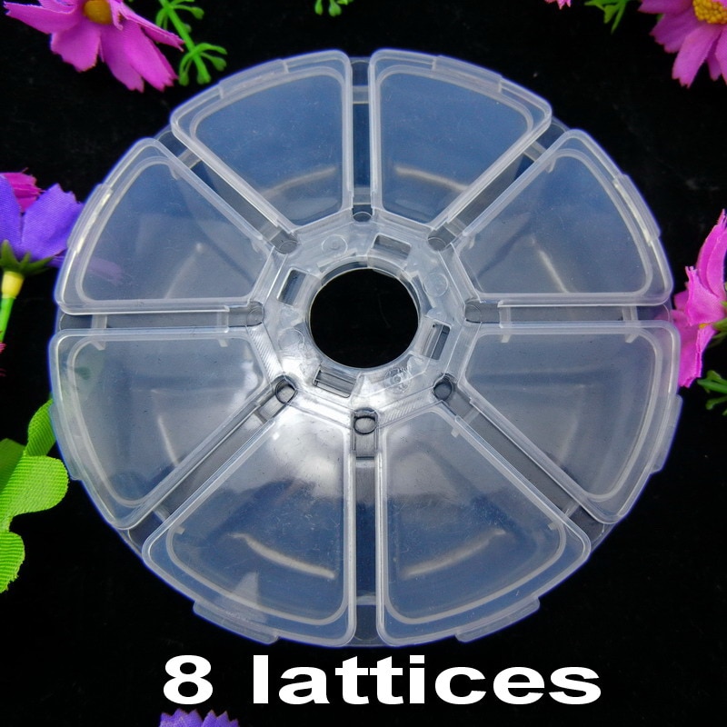 8 10 15 24 lattices Rectangle Round Triangle Jewelry Storage plastic Boxes beads rhinestones pearls diy nail arts receiver